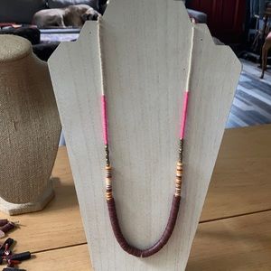 Handmade African vinyl beaded necklace.